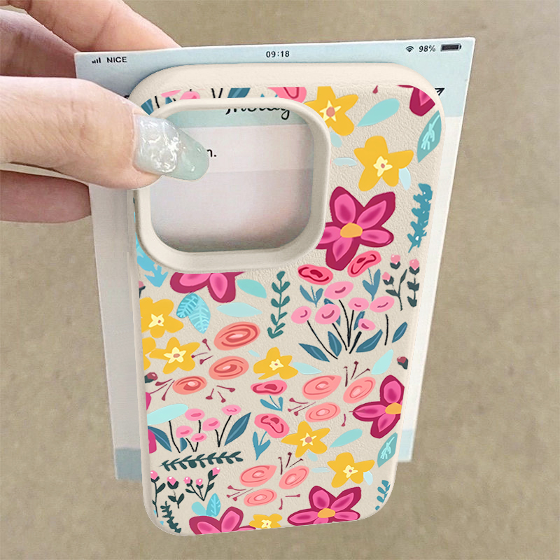 Phone Accessories Iphone - Funda de teléfono con flores coloridas