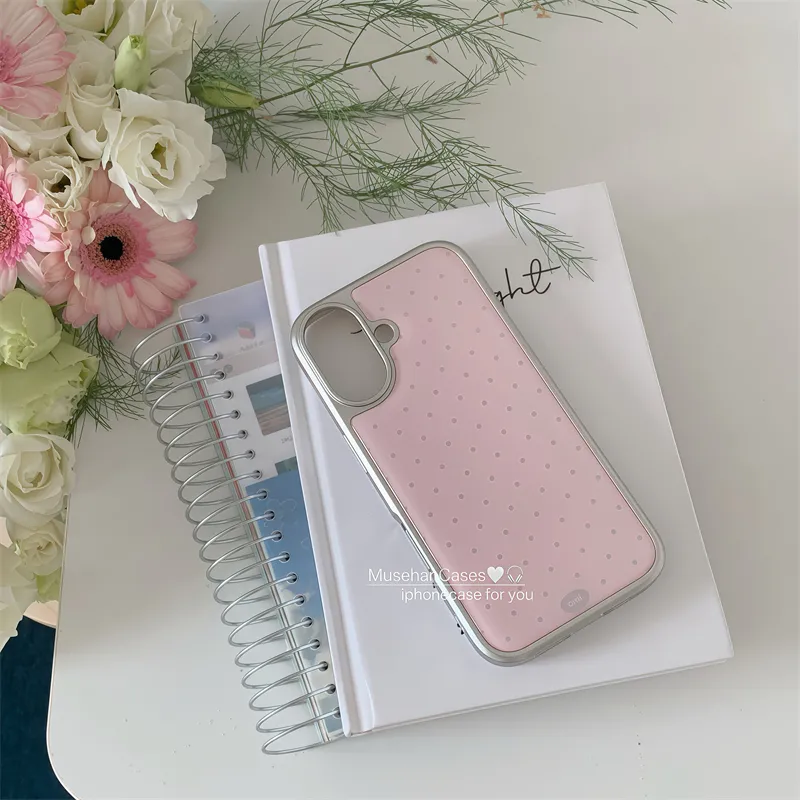 Y2K Phone Accessories - Funda de teléfono coreana ins crema
