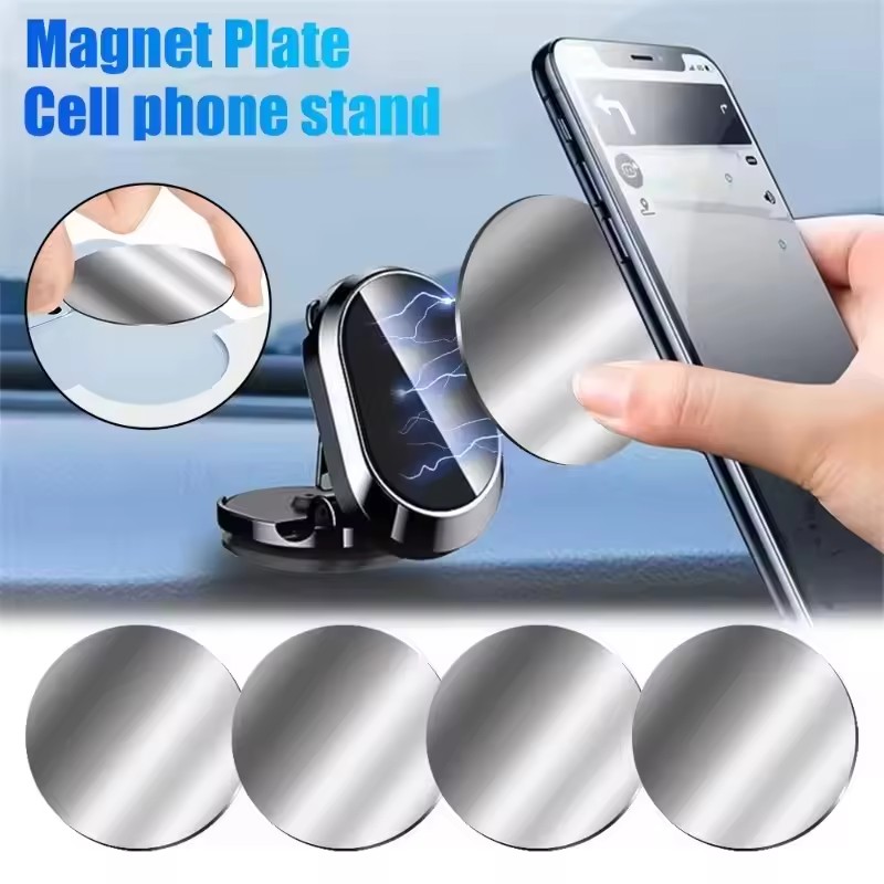 Phone Accessories Holder Car - 50/1PCS Placa Metálica Redonda para Soporte