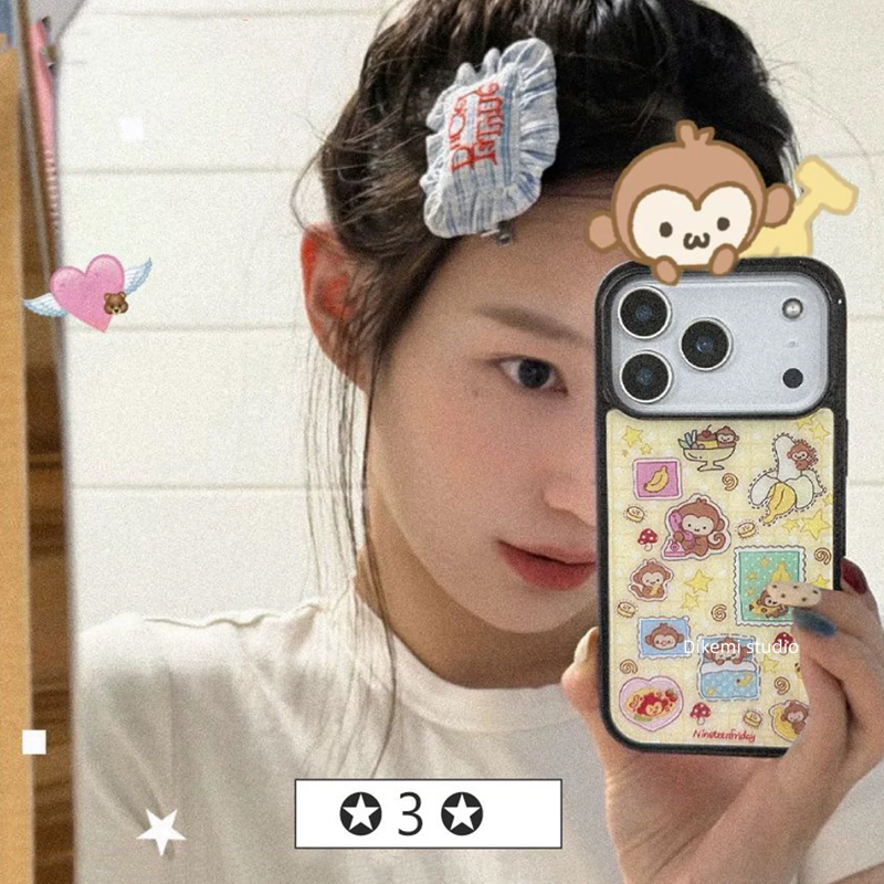 Y2K Phone Accessories - Funda de Teléfono Coreana Ins Azul