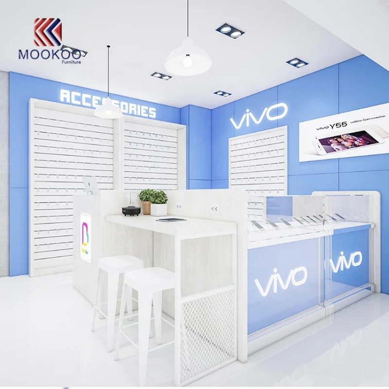 Diseño de mostrador de exhibic - Phone Accessories Shop Design reseña y precio