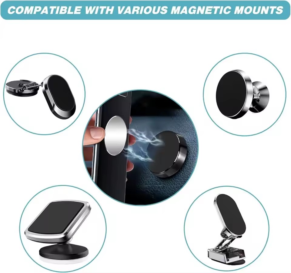 50/1PCS Placa Metálica Redonda - Phone Accessories Holder Car reseña y precio